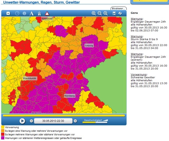 hochwasser wetterwarnung